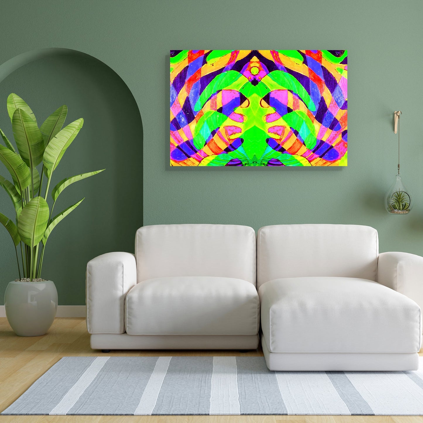 Abstract D5 Canvas Painting Synthetic Frame