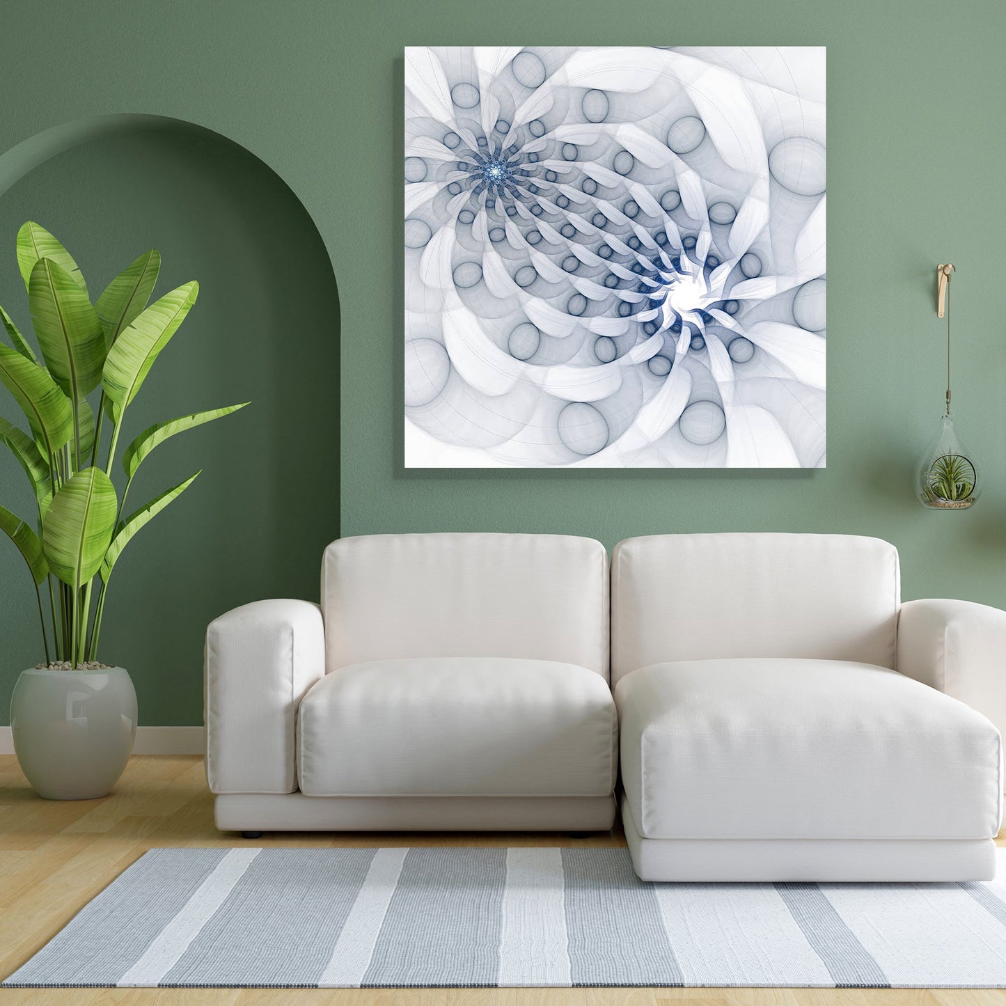 Abstract Digital Fractal Art D1 Canvas Painting Synthetic Frame