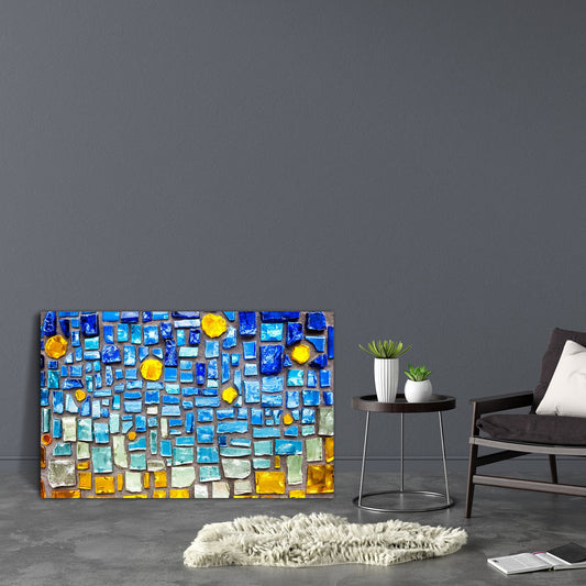 Abstract Colorful Art Canvas Painting Synthetic Frame