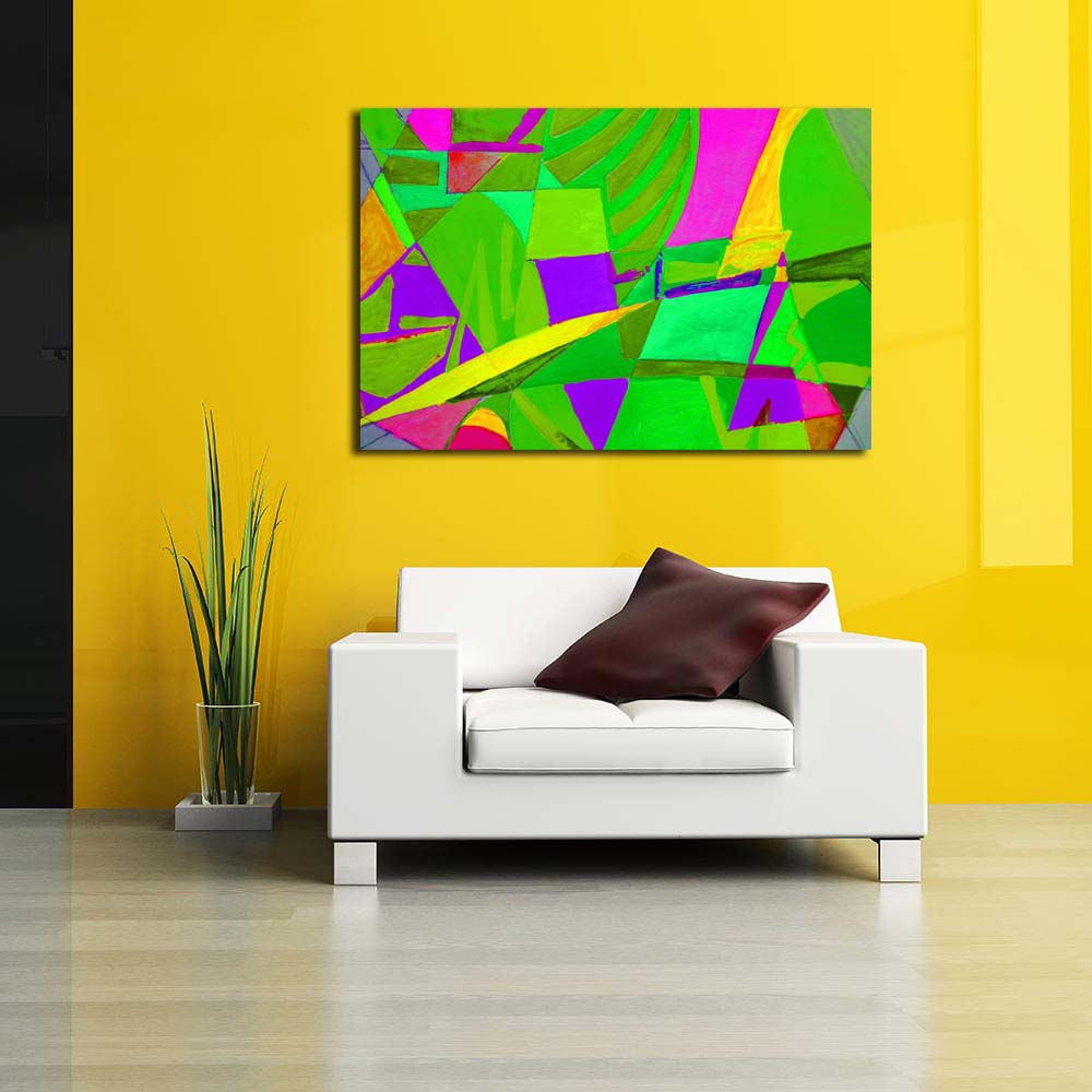 Abstract Canvas Painting Synthetic Frame