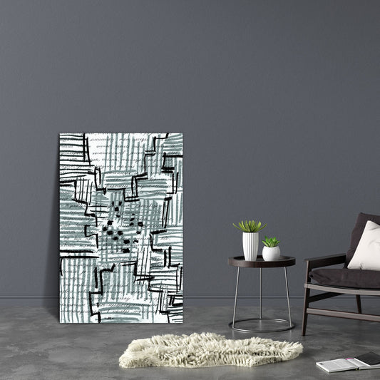 Abstract Center Canvas Painting Synthetic Frame