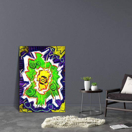 Abstract D9 Canvas Painting Synthetic Frame
