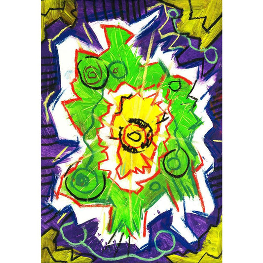 Abstract Canvas Painting Synthetic Frame