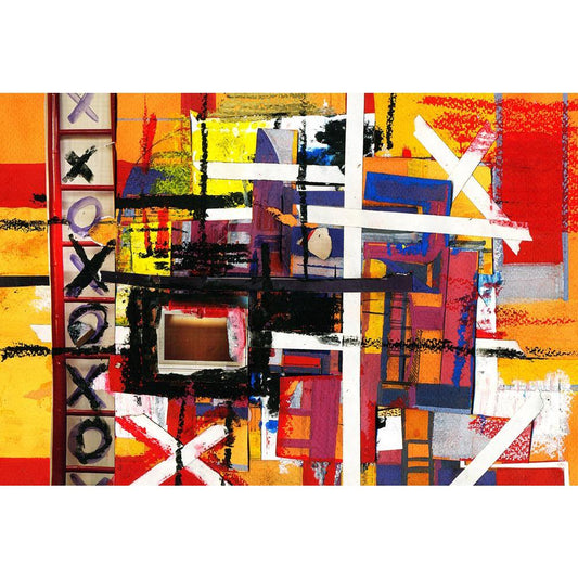 Abstract Canvas Painting Synthetic Frame