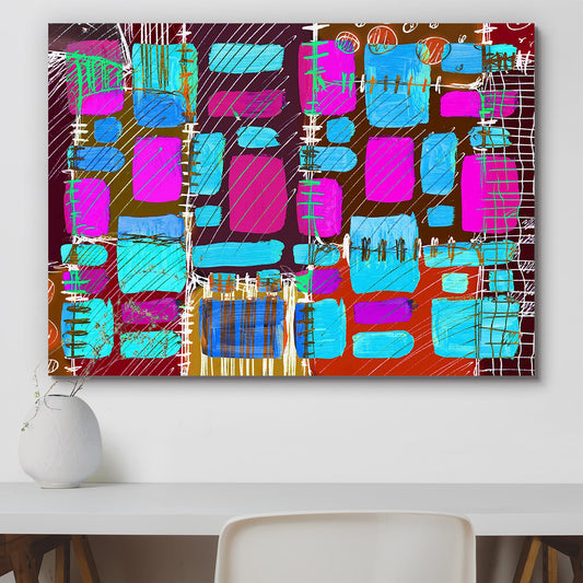 Abstract D13 Canvas Painting Synthetic Frame