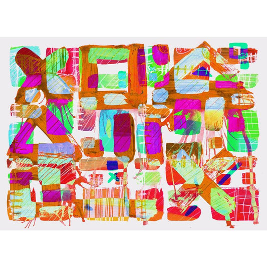 Abstract Canvas Painting Synthetic Frame