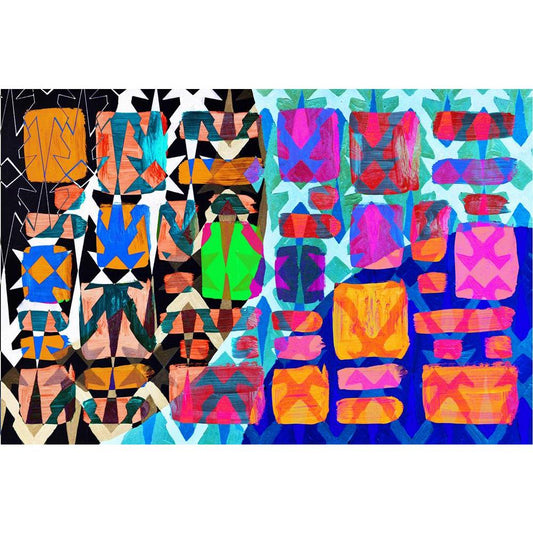 Abstract Canvas Painting Synthetic Frame