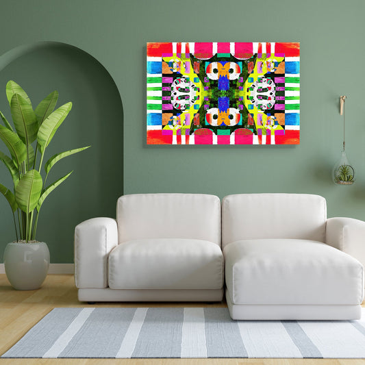 Abstract D16 Canvas Painting Synthetic Frame