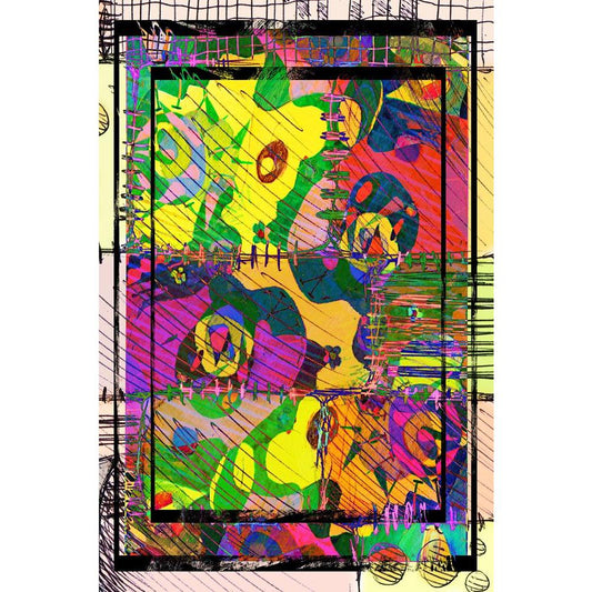 Abstract Canvas Painting Synthetic Frame