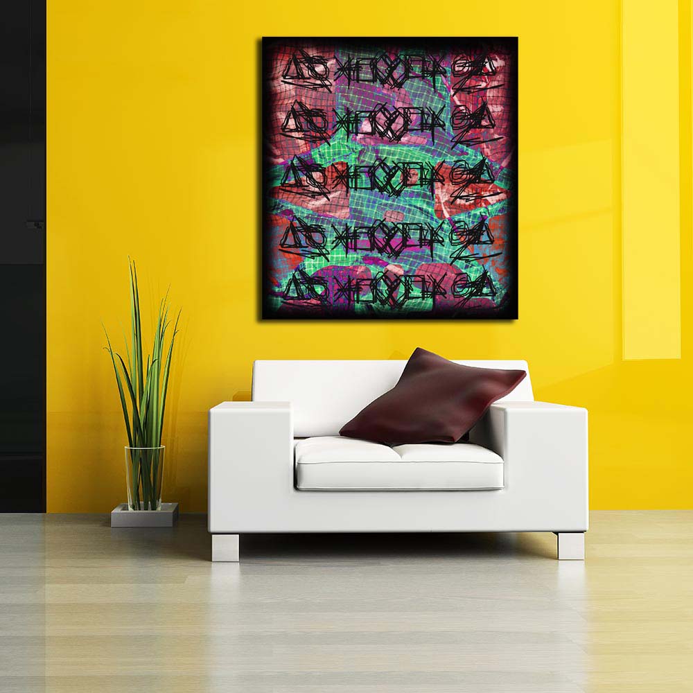 Abstract Canvas Painting Synthetic Frame