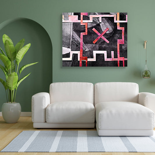 Abstract D23 Canvas Painting Synthetic Frame