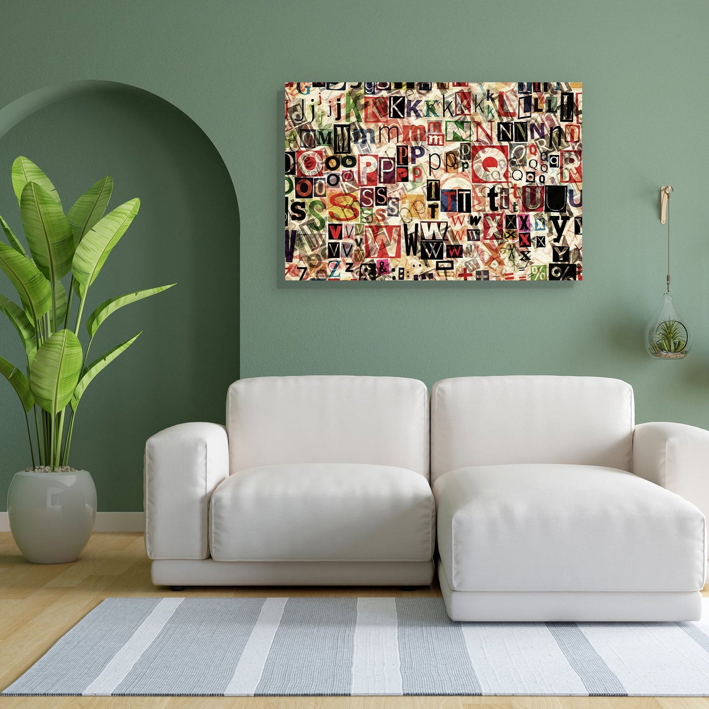 Abstract Designed Canvas Painting Synthetic Frame