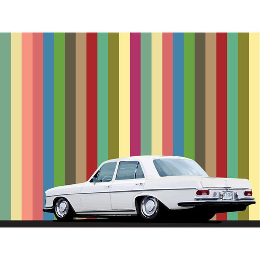 Abstract Background With A Car Canvas Painting Synthetic Frame