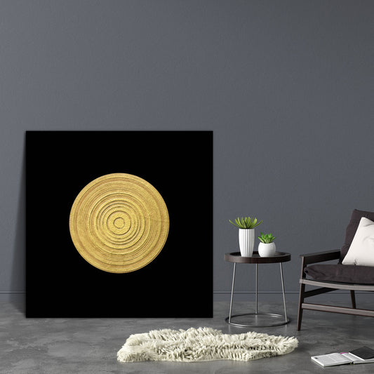 Abstract Asian Golden Art Canvas Painting Synthetic Frame