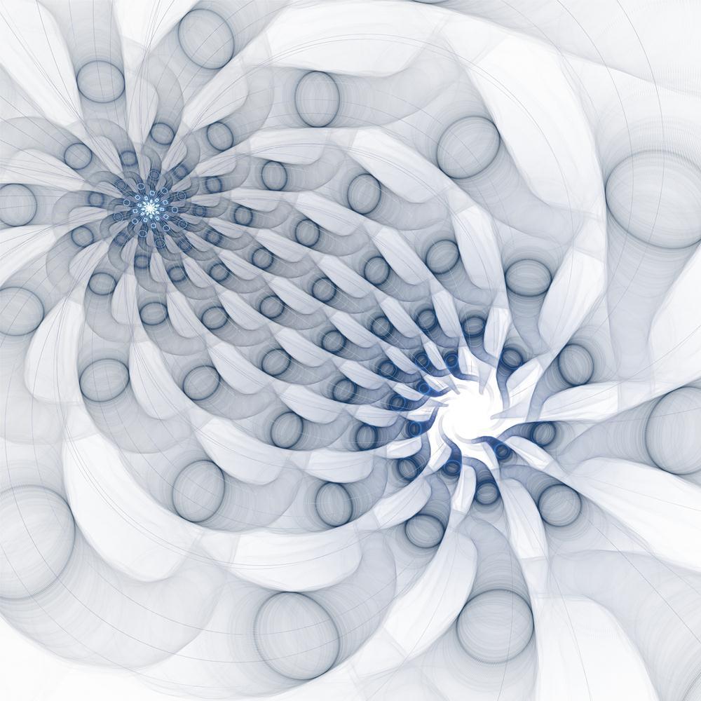 Abstract Digital Fractal Art Canvas Painting Synthetic Frame