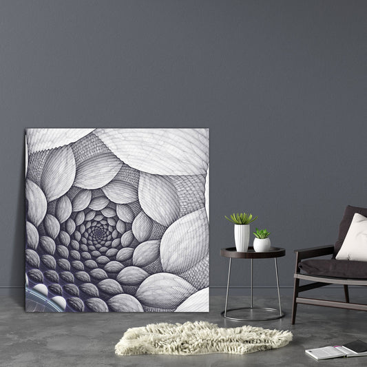 Abstract Digital Fractal Art D3 Canvas Painting Synthetic Frame