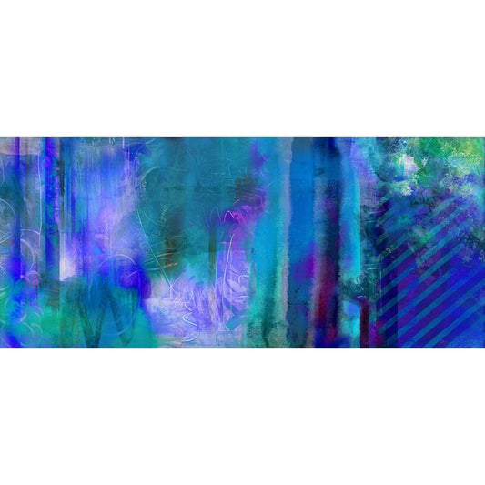 Abstract Decorative Blue Tones Canvas Painting Synthetic Frame