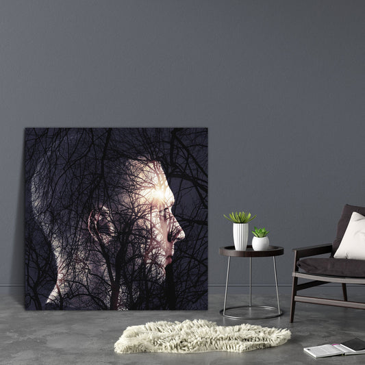 Abstract Conceptual Art D1 Canvas Painting Synthetic Frame