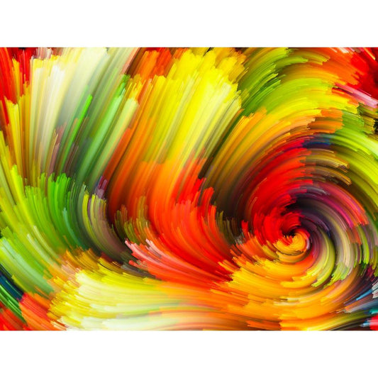 Abstract Colorful Art Canvas Painting Synthetic Frame