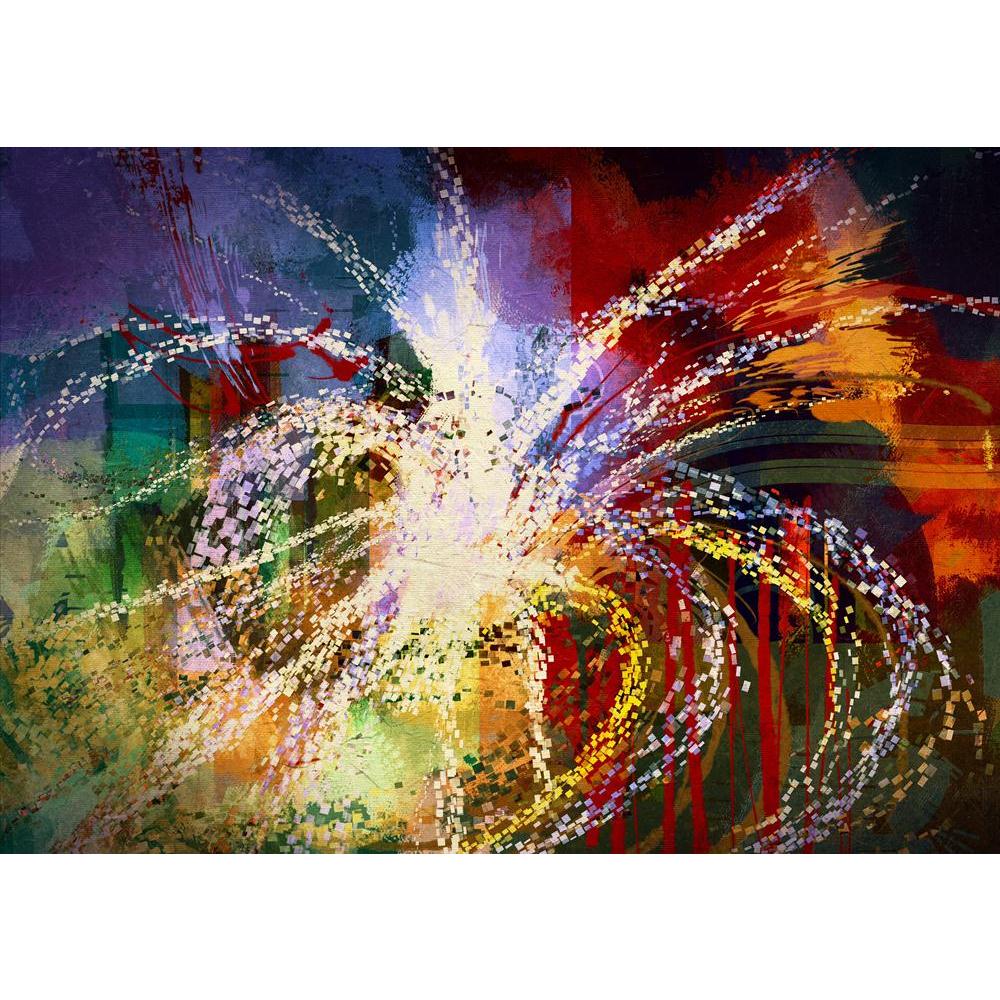 Abstract Artwork Canvas Painting Synthetic Frame